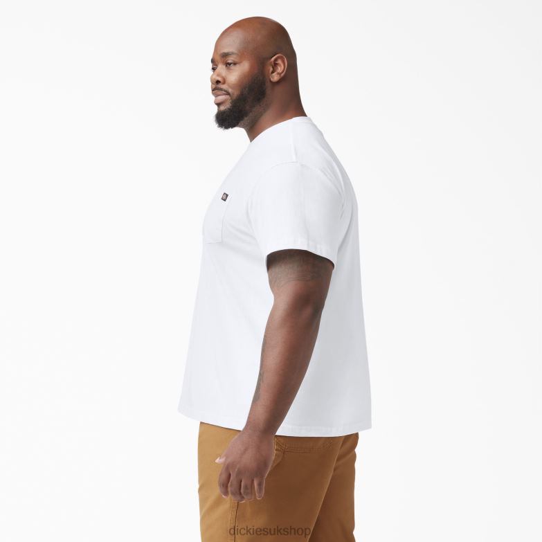 Short Sleeve Heavyweight T-Shirt Men Dickies White (WH) 88T84523 Apparel