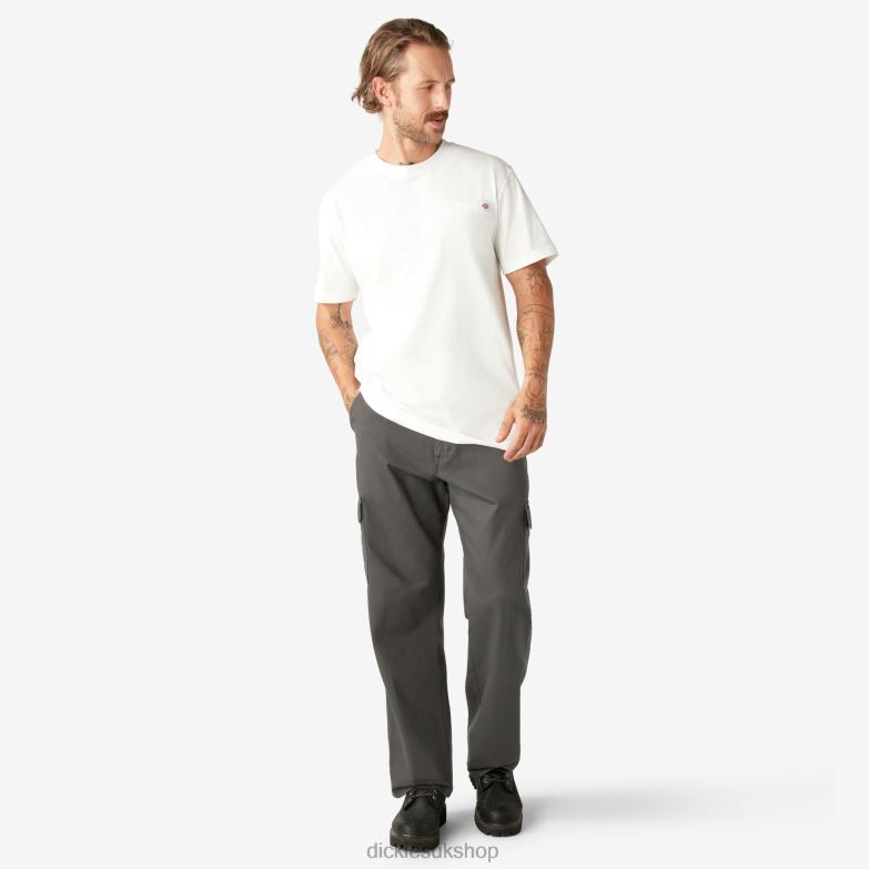 Short Sleeve Heavyweight T-Shirt Men Dickies White (WH) 88T84523 Apparel