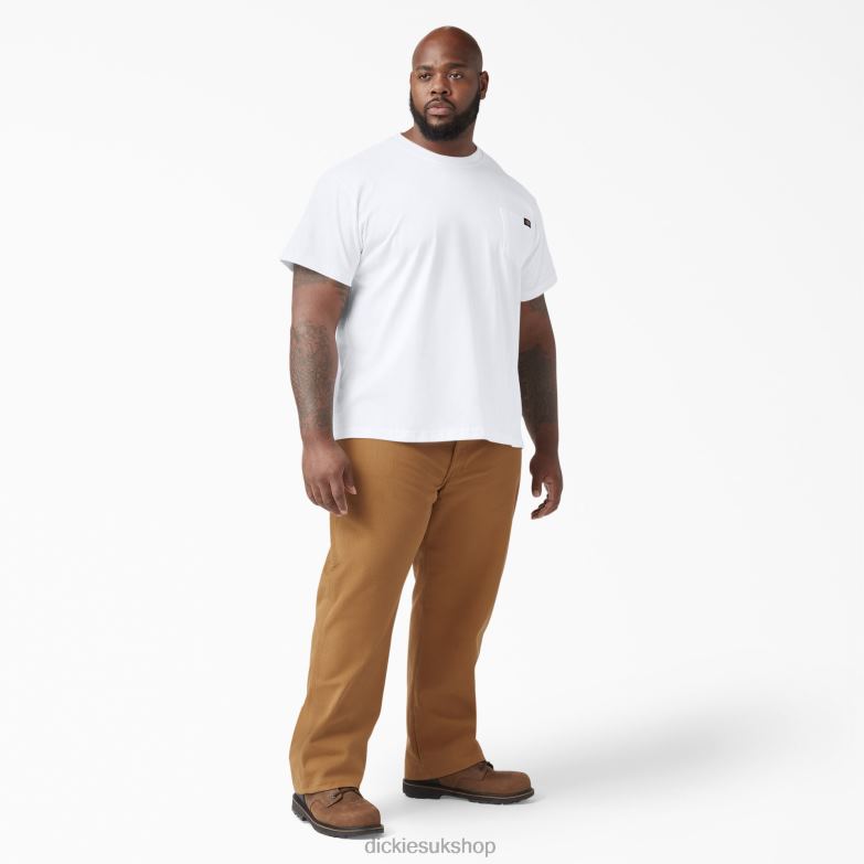 Short Sleeve Heavyweight T-Shirt Men Dickies White (WH) 88T84523 Apparel