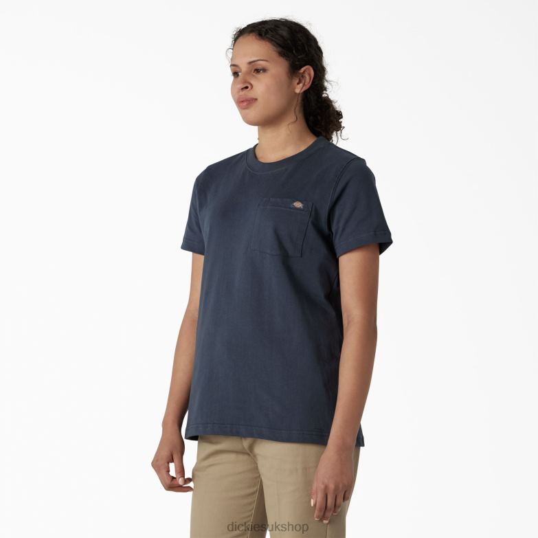 Short Sleeve Heavyweight T-Shirt Women Dickies Airforce Blue (AF) 88T841952 Apparel