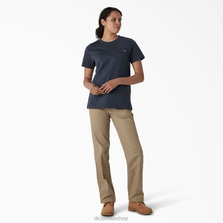 Short Sleeve Heavyweight T-Shirt Women Dickies Airforce Blue (AF) 88T841952 Apparel