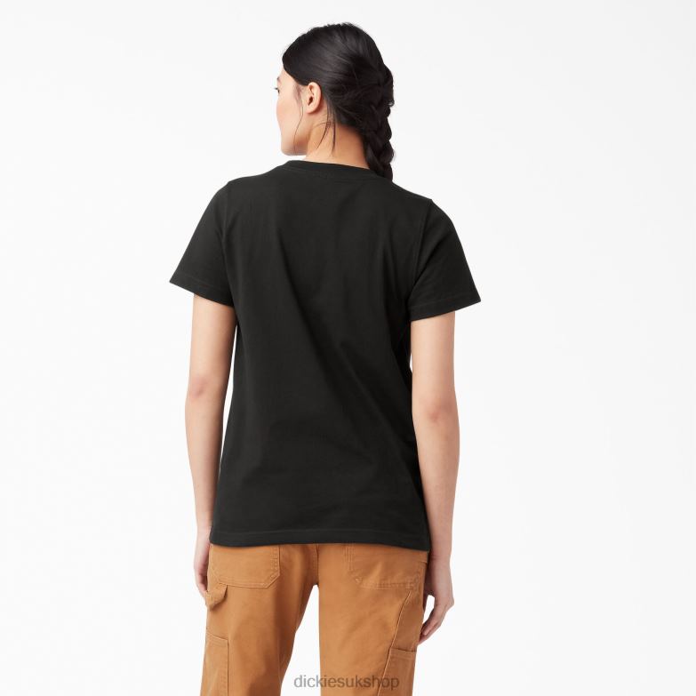 Short Sleeve Heavyweight T-Shirt Women Dickies Black (BK) 88T841954 Apparel