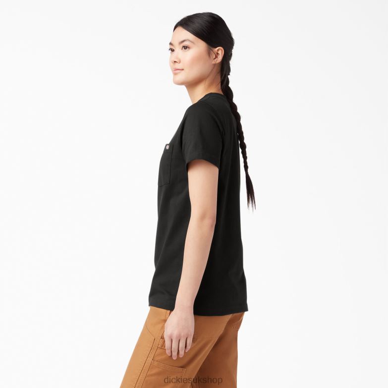 Short Sleeve Heavyweight T-Shirt Women Dickies Black (BK) 88T841954 Apparel