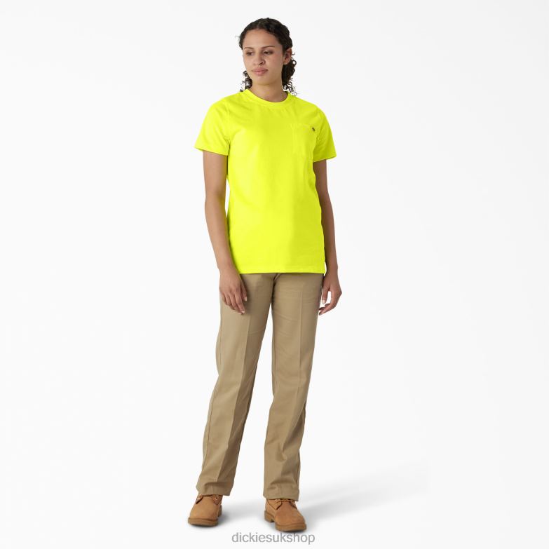 Short Sleeve Heavyweight T-Shirt Women Dickies Bright Yellow (BWD) 88T841955 Apparel
