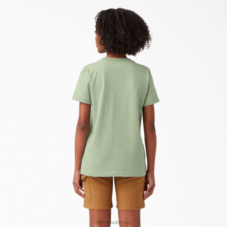 Short Sleeve Heavyweight T-Shirt Women Dickies Celadon Green (C2G) 88T841956 Apparel
