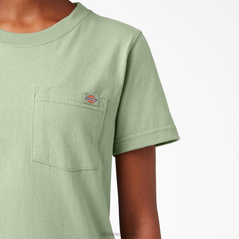 Short Sleeve Heavyweight T-Shirt Women Dickies Celadon Green (C2G) 88T841956 Apparel