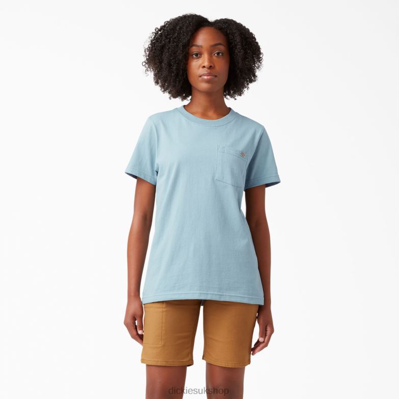 Short Sleeve Heavyweight T-Shirt Women Dickies Dockside Blue (DU1) 88T841957 Apparel