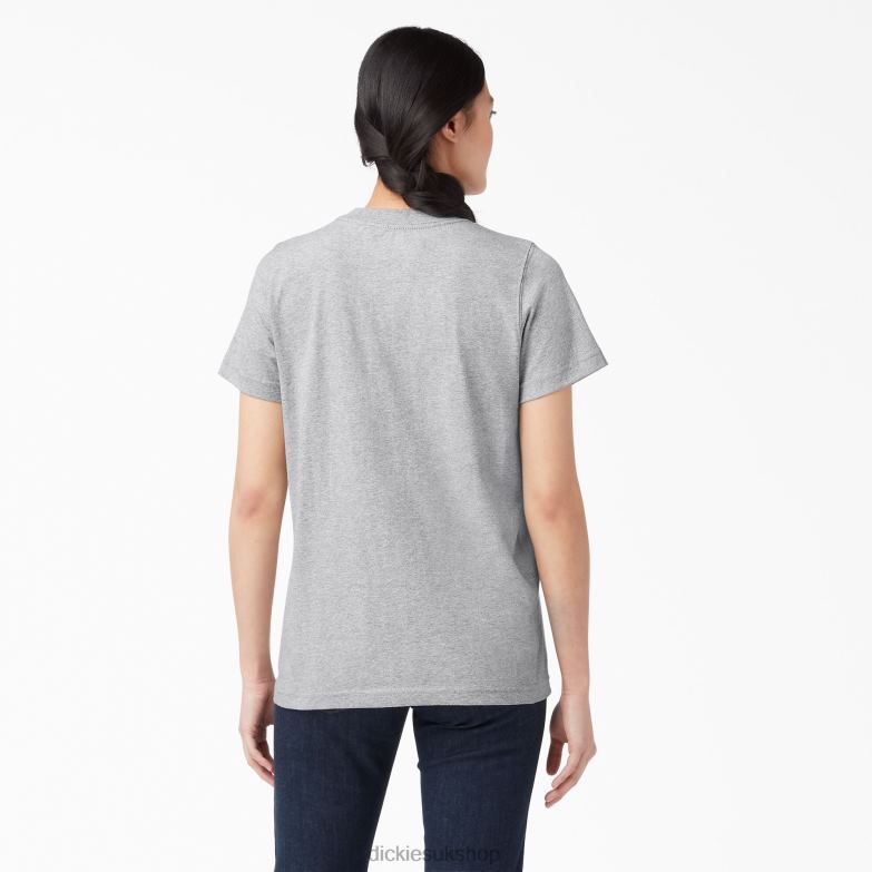 Short Sleeve Heavyweight T-Shirt Women Dickies Heather Gray (HG) 88T841958 Apparel