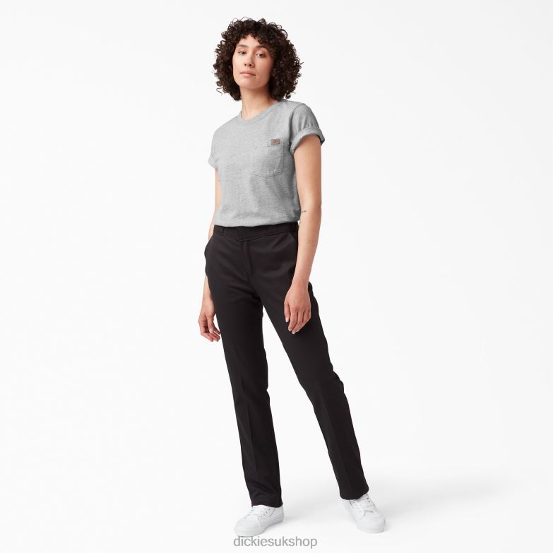 Short Sleeve Heavyweight T-Shirt Women Dickies Heather Gray (HG) 88T841958 Apparel