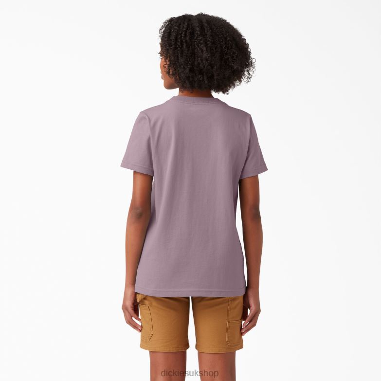 Short Sleeve Heavyweight T-Shirt Women Dickies Lilac (LC) 88T841959 Apparel