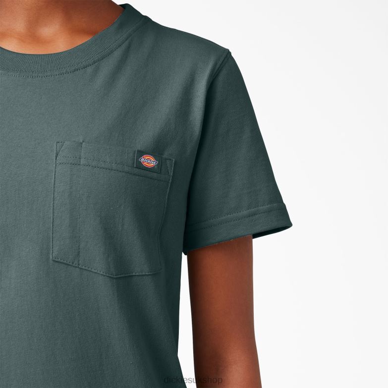 Short Sleeve Heavyweight T-Shirt Women Dickies Lincoln Green (LN) 88T841960 Apparel