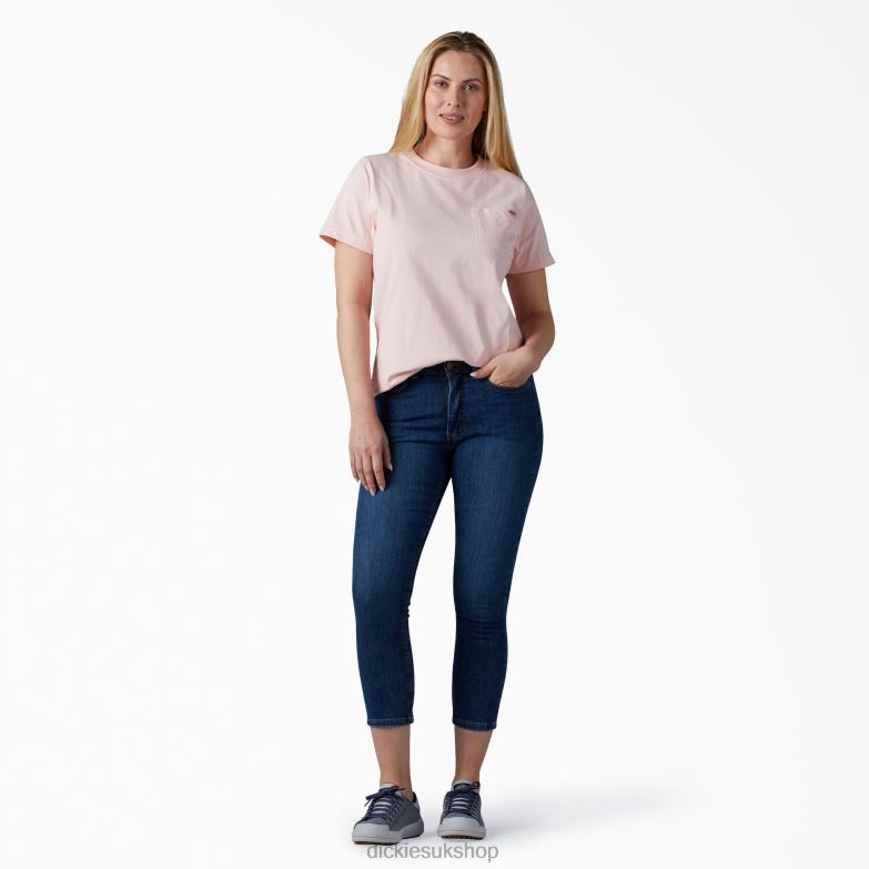 Short Sleeve Heavyweight T-Shirt Women Dickies Lotus Pink (LO2) 88T841961 Apparel