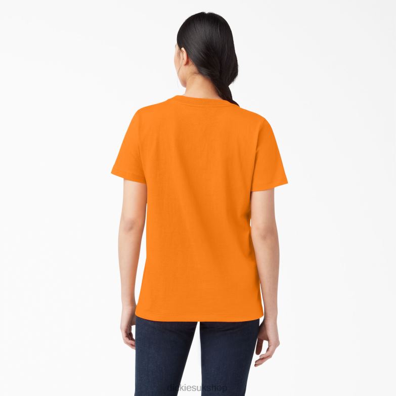Short Sleeve Heavyweight T-Shirt Women Dickies Orange (OR) 88T841962 Apparel