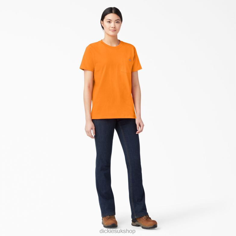 Short Sleeve Heavyweight T-Shirt Women Dickies Orange (OR) 88T841962 Apparel