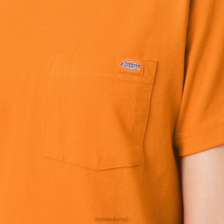 Short Sleeve Heavyweight T-Shirt Women Dickies Orange (OR) 88T841962 Apparel
