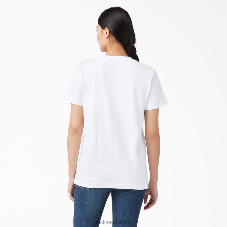Short Sleeve Heavyweight T-Shirt Women Dickies White (WH) 88T841964 Apparel
