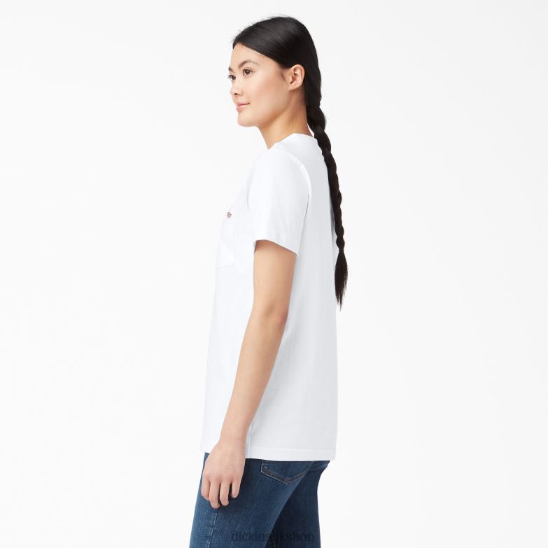 Short Sleeve Heavyweight T-Shirt Women Dickies White (WH) 88T841964 Apparel