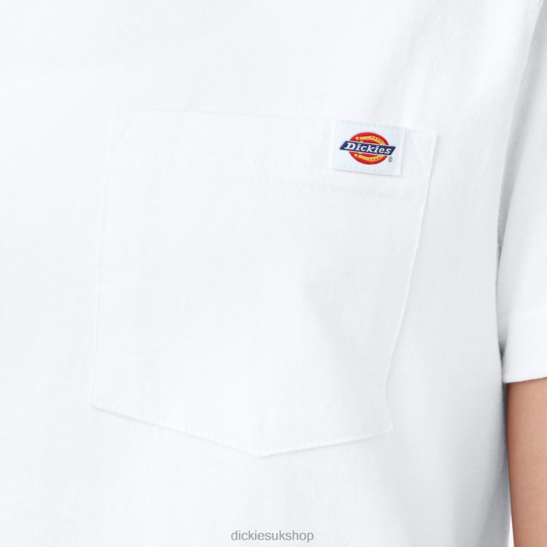 Short Sleeve Heavyweight T-Shirt Women Dickies White (WH) 88T841964 Apparel