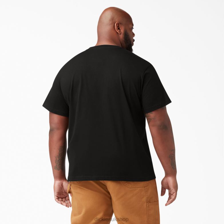 Short Sleeve Lightweight Pocket T-Shirt Men Dickies Black (BK) 88T84573 Apparel