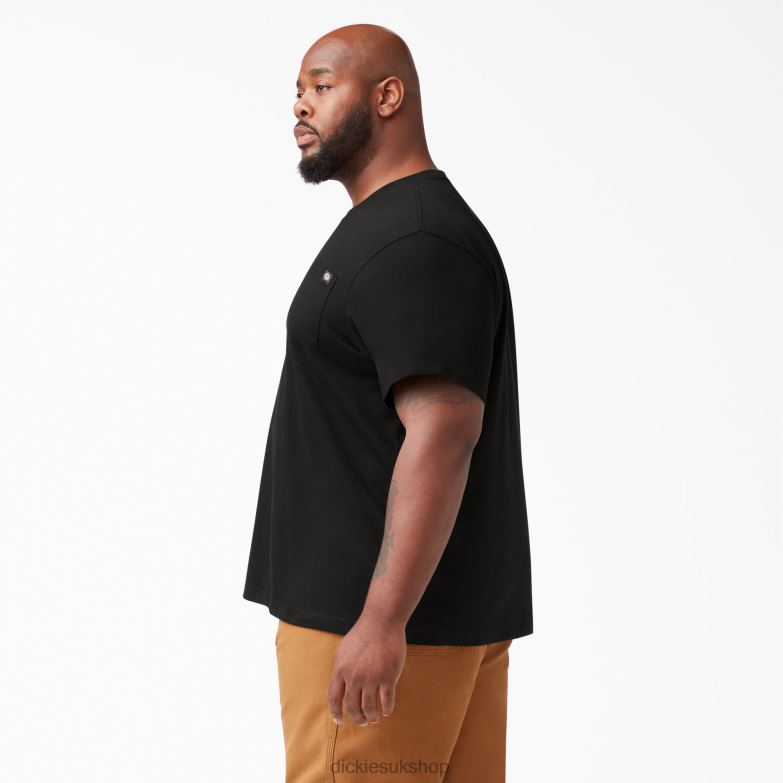 Short Sleeve Lightweight Pocket T-Shirt Men Dickies Black (BK) 88T84573 Apparel