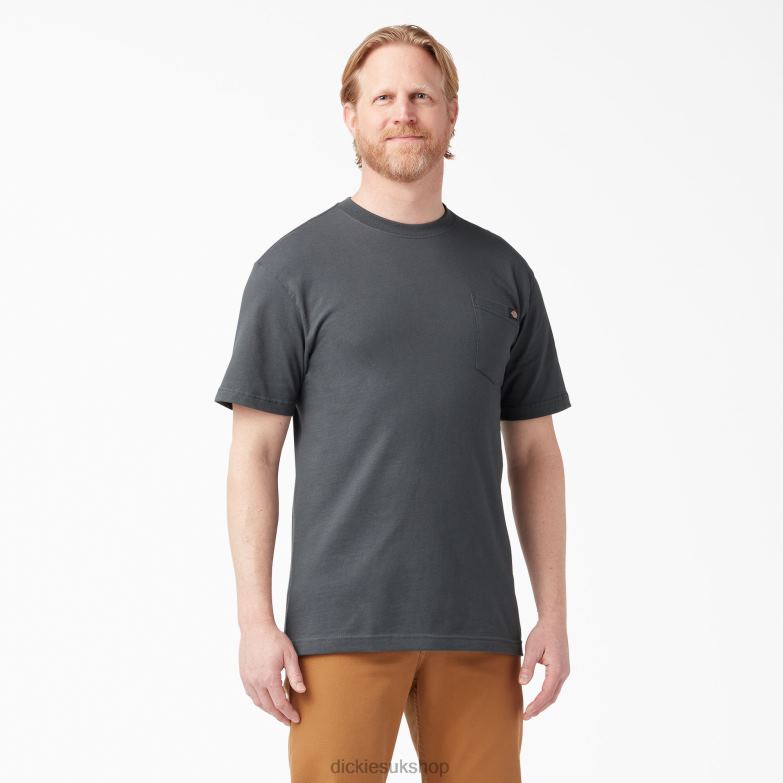 Short Sleeve Lightweight Pocket T-Shirt Men Dickies Charcoal Gray (CH) 88T84574 Apparel