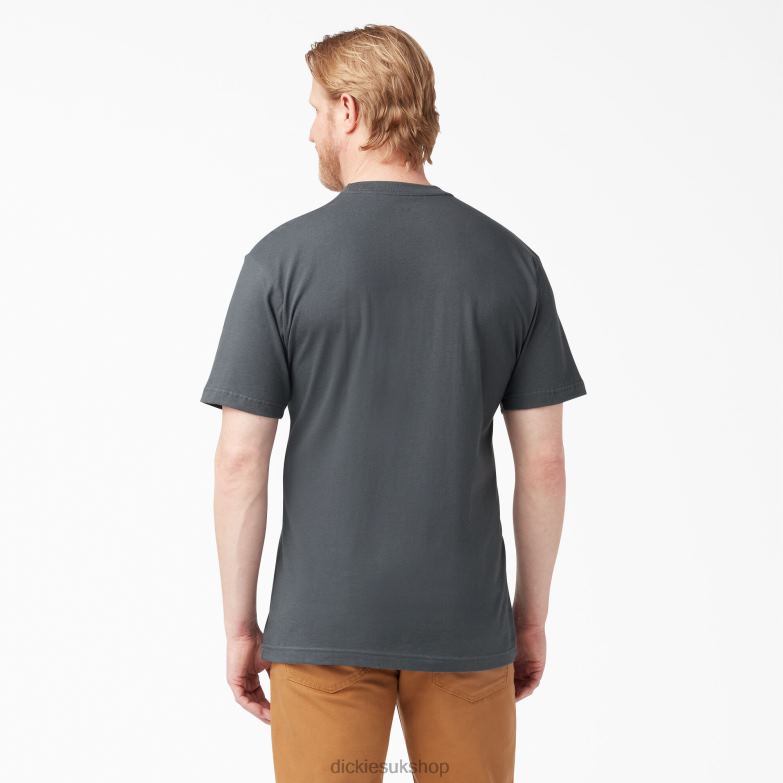 Short Sleeve Lightweight Pocket T-Shirt Men Dickies Charcoal Gray (CH) 88T84574 Apparel