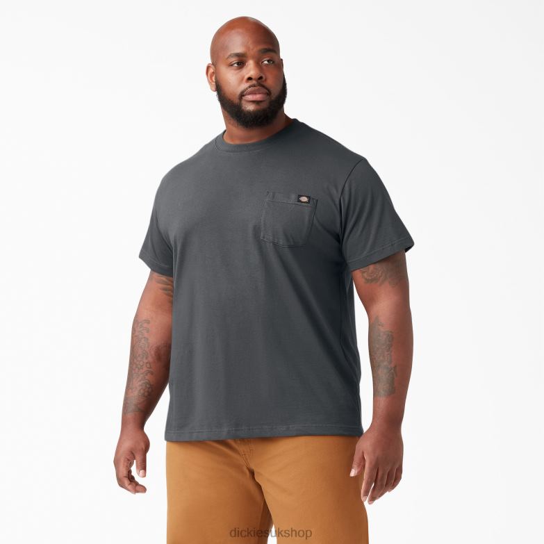 Short Sleeve Lightweight Pocket T-Shirt Men Dickies Charcoal Gray (CH) 88T84574 Apparel