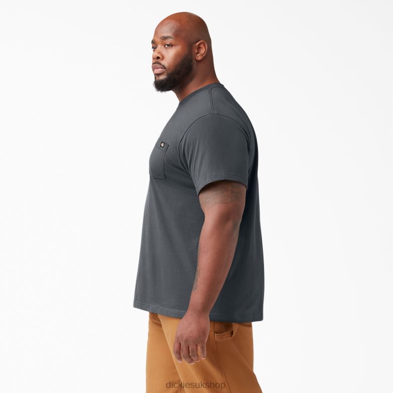 Short Sleeve Lightweight Pocket T-Shirt Men Dickies Charcoal Gray (CH) 88T84574 Apparel