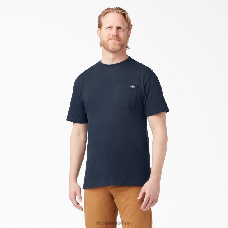 Short Sleeve Lightweight Pocket T-Shirt Men Dickies Dark Navy (DN) 88T84575 Apparel