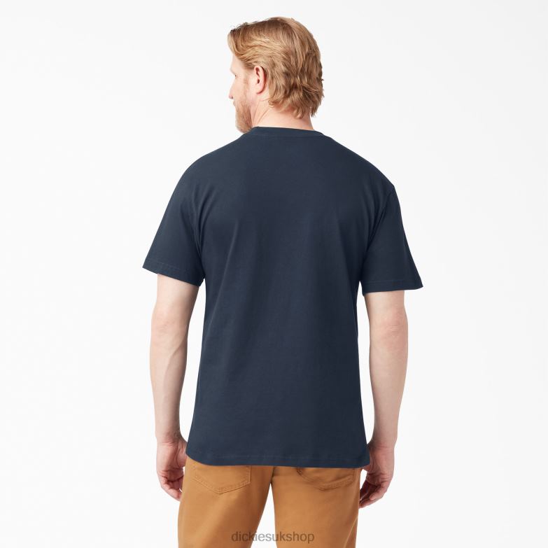 Short Sleeve Lightweight Pocket T-Shirt Men Dickies Dark Navy (DN) 88T84575 Apparel