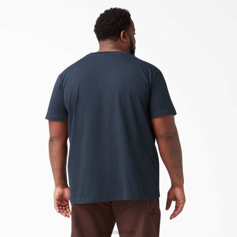 Short Sleeve Lightweight Pocket T-Shirt Men Dickies Dark Navy (DN) 88T84575 Apparel