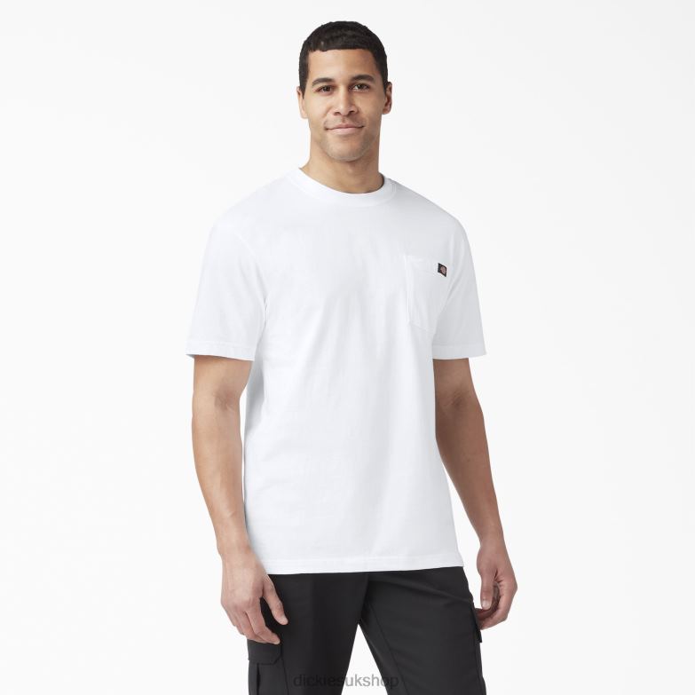 Short Sleeve Lightweight Pocket T-Shirt Men Dickies White (WH) 88T84576 Apparel