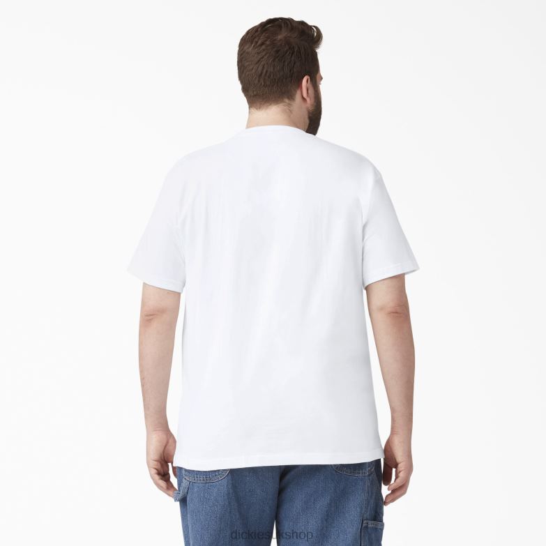 Short Sleeve Lightweight Pocket T-Shirt Men Dickies White (WH) 88T84576 Apparel