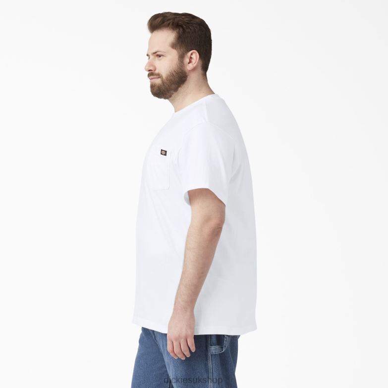 Short Sleeve Lightweight Pocket T-Shirt Men Dickies White (WH) 88T84576 Apparel
