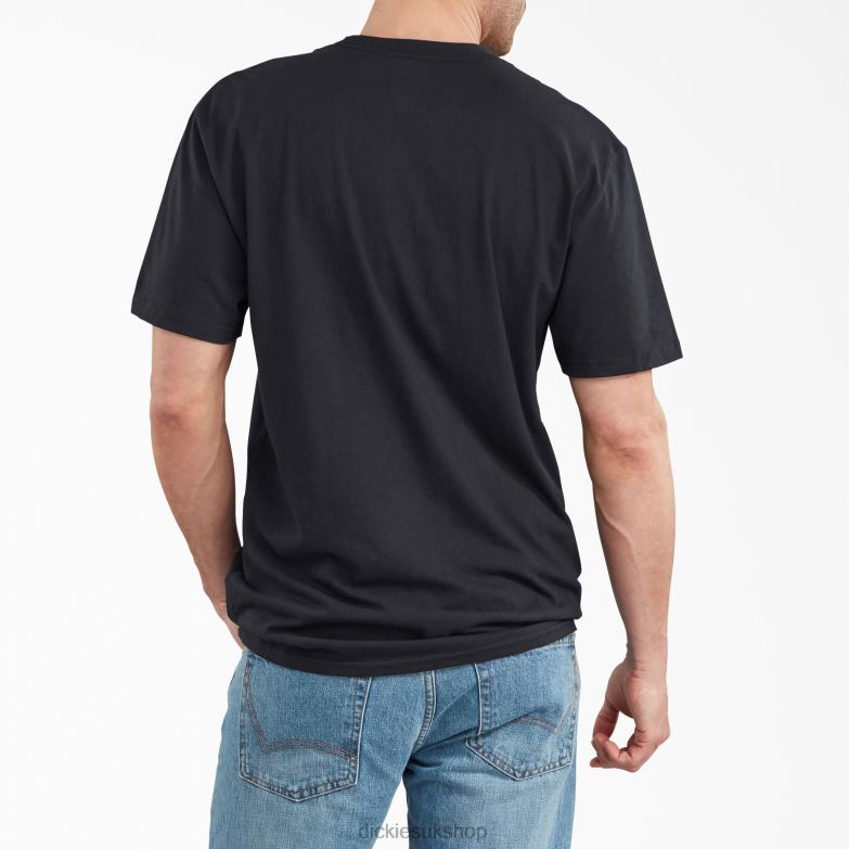Short Sleeve Relaxed Fit Graphic T-Shirt Men Dickies Black (BK) 88T84840 Apparel