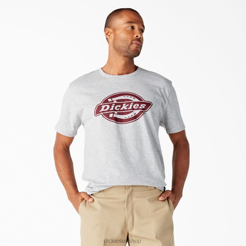 Short Sleeve Relaxed Fit Graphic T-Shirt Men Dickies Heather Gray (HG) 88T84844 Apparel