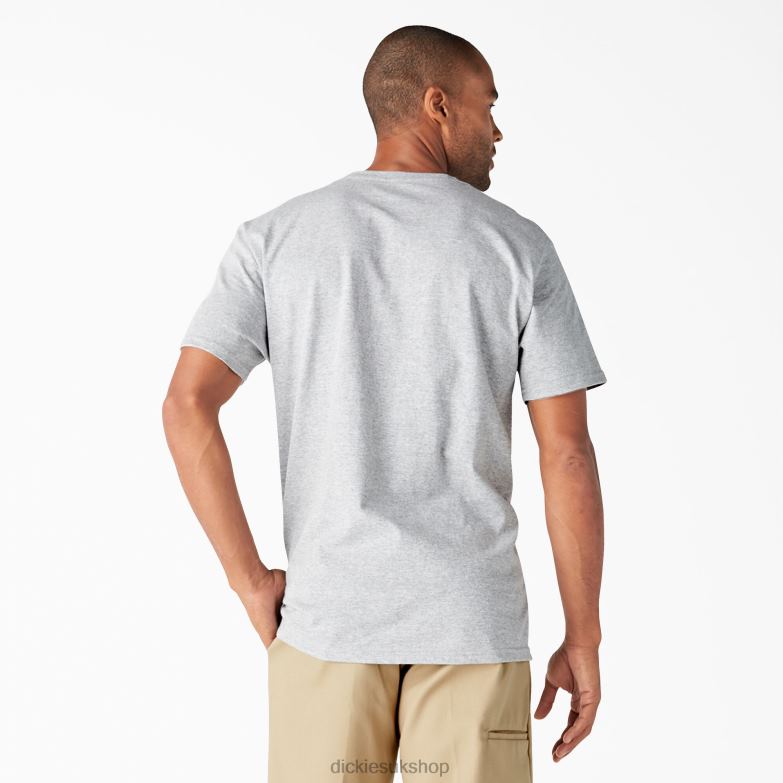 Short Sleeve Relaxed Fit Graphic T-Shirt Men Dickies Heather Gray (HG) 88T84844 Apparel