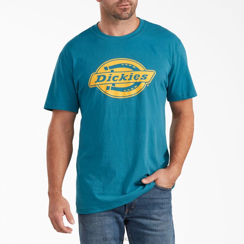 Short Sleeve Relaxed Fit Graphic T-Shirt Men Dickies Teal (TL) 88T84846 Apparel