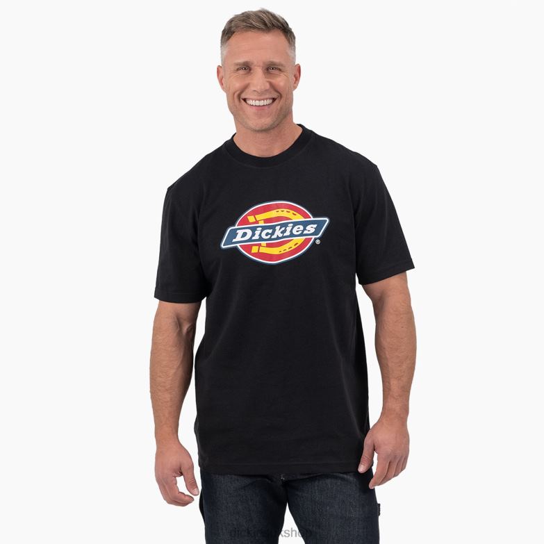 Short Sleeve Tri-Color Logo Graphic T-Shirt Men Dickies Black (KBK) 88T84712 Apparel