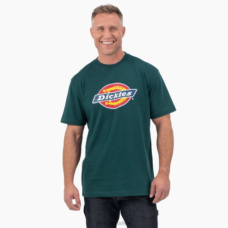 Short Sleeve Tri-Color Logo Graphic T-Shirt Men Dickies Forest Green (FT) 88T84710 Apparel
