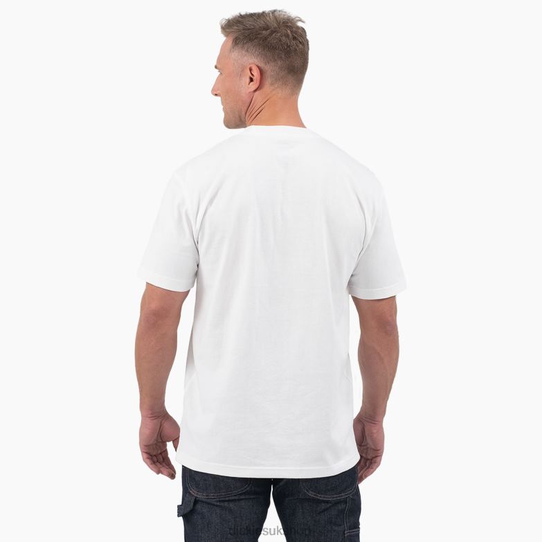 Short Sleeve Tri-Color Logo Graphic T-Shirt Men Dickies White (WH) 88T84714 Apparel