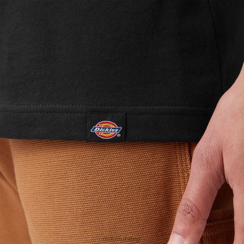 Short Sleeve Wordmark Graphic T-Shirt Men Dickies Black (KBK) 88T84815 Apparel