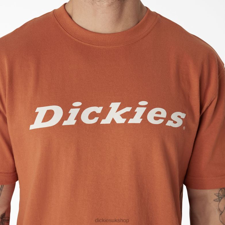 Short Sleeve Wordmark Graphic T-Shirt Men Dickies Copper (CO) 88T84811 Apparel