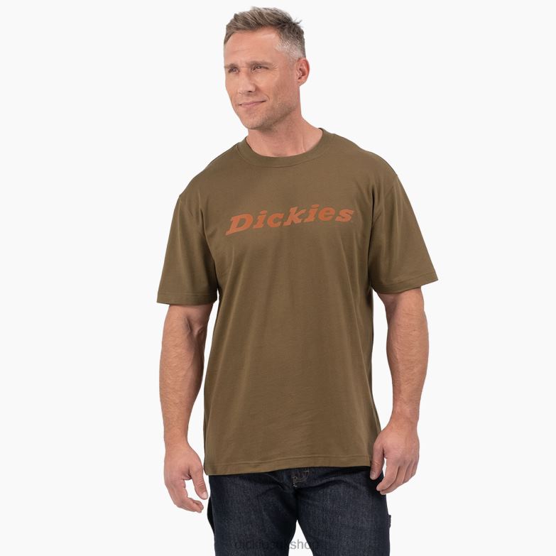 Short Sleeve Wordmark Graphic T-Shirt Men Dickies Dark Olive (DV9) 88T84812 Apparel