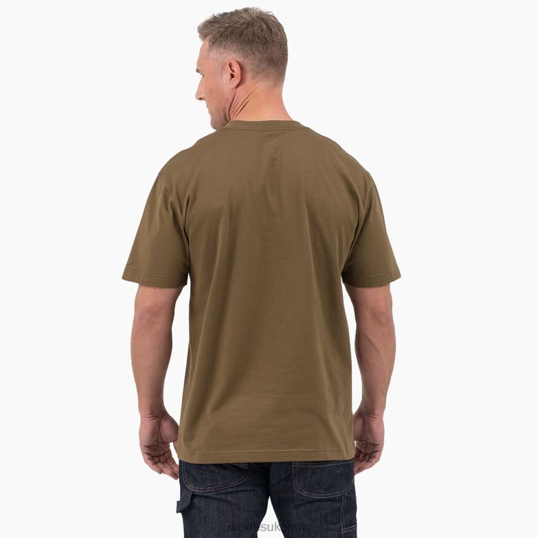 Short Sleeve Wordmark Graphic T-Shirt Men Dickies Dark Olive (DV9) 88T84812 Apparel