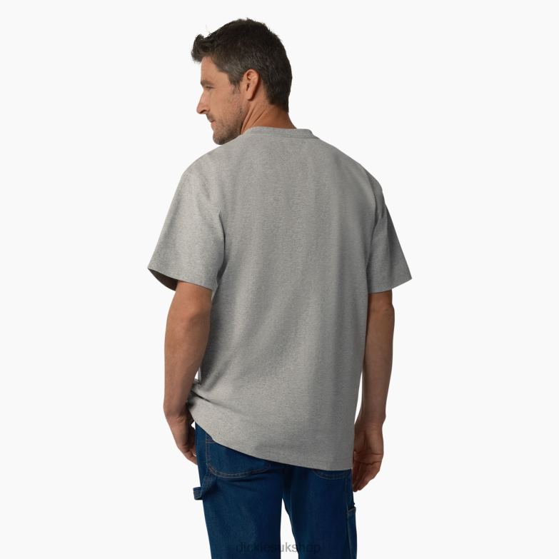 Short Sleeve Wordmark Graphic T-Shirt Men Dickies Heather Gray (HG) 88T84813 Apparel