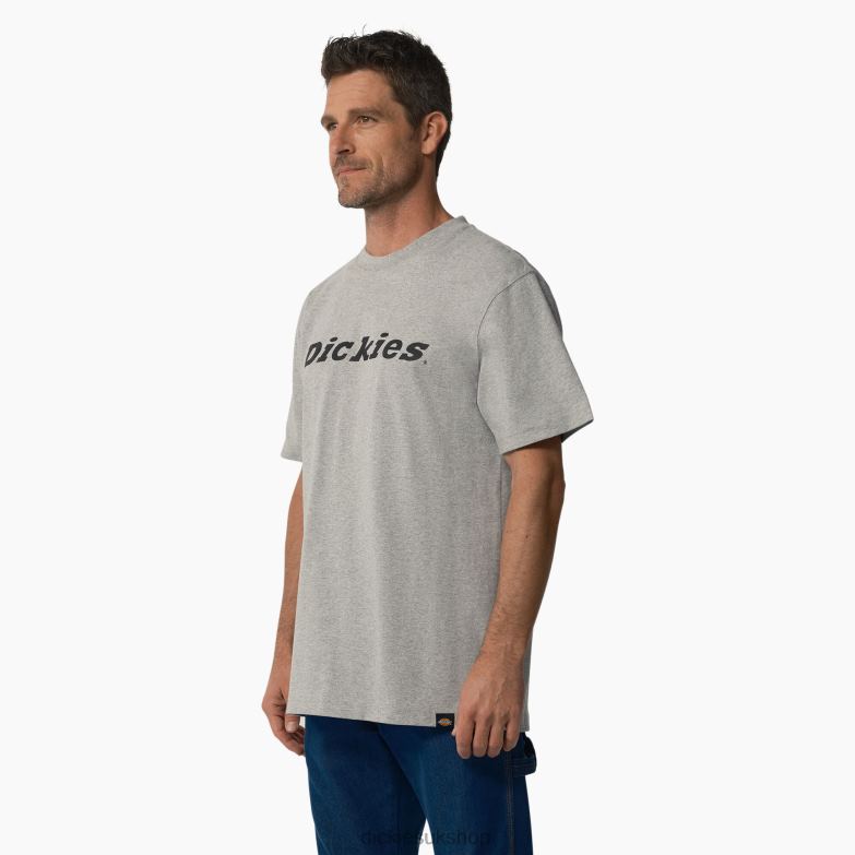 Short Sleeve Wordmark Graphic T-Shirt Men Dickies Heather Gray (HG) 88T84813 Apparel