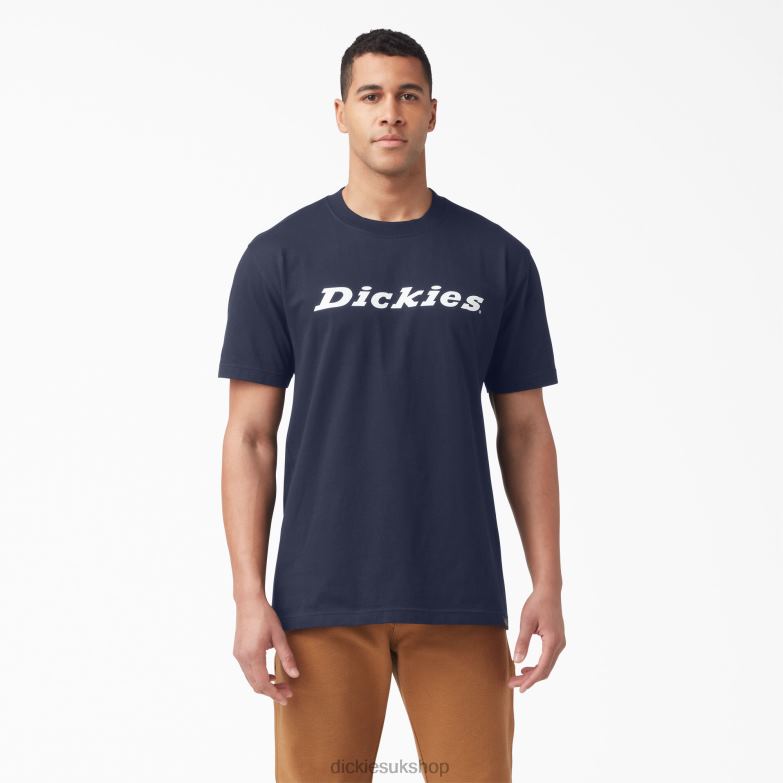 Short Sleeve Wordmark Graphic T-Shirt Men Dickies Ink Navy (IK) 88T84814 Apparel