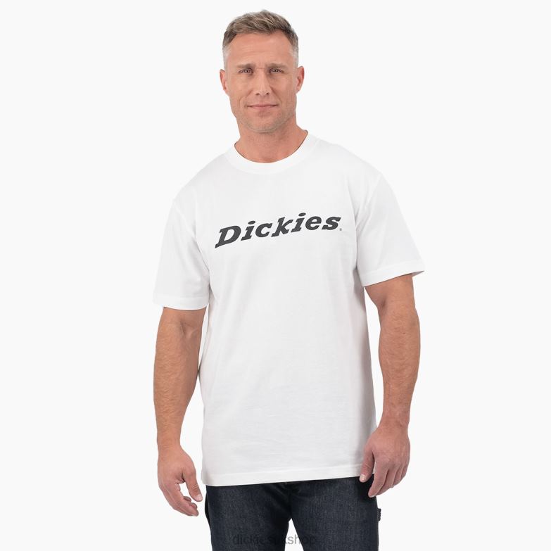 Short Sleeve Wordmark Graphic T-Shirt Men Dickies White (WH) 88T84816 Apparel