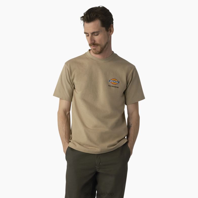 Skateboarding Regular Fit Chest Logo T-Shirt Men Dickies Desert Sand (DS) 88T84859 Apparel